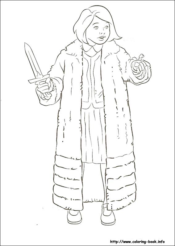 The chronicles of Narnia coloring picture